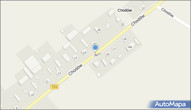 Chodów, Chodów, 16a, mapa Chodów