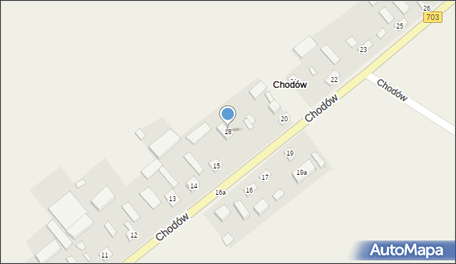 Chodów, Chodów, 18, mapa Chodów