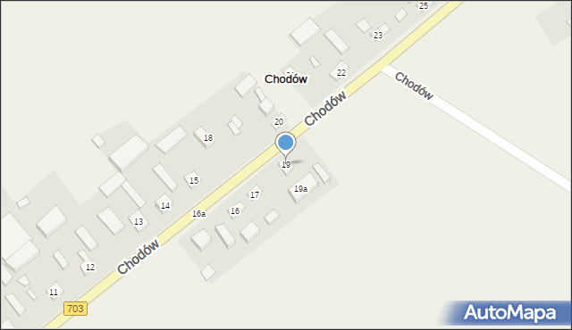 Chodów, Chodów, 19, mapa Chodów