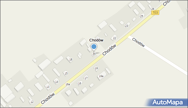 Chodów, Chodów, 20, mapa Chodów