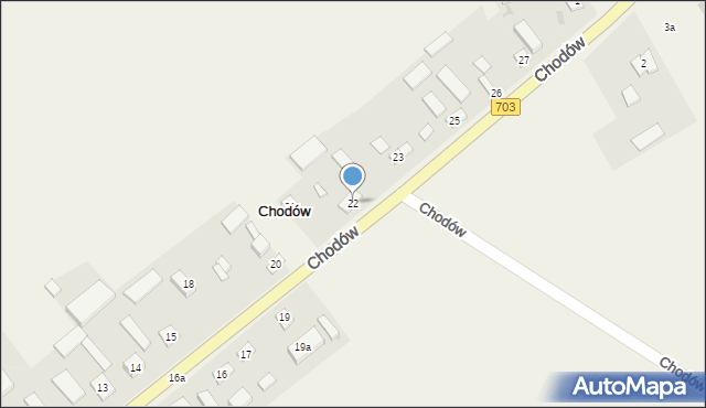 Chodów, Chodów, 22, mapa Chodów