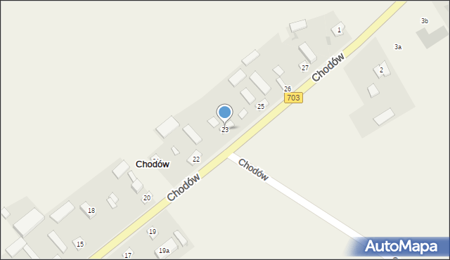 Chodów, Chodów, 23, mapa Chodów