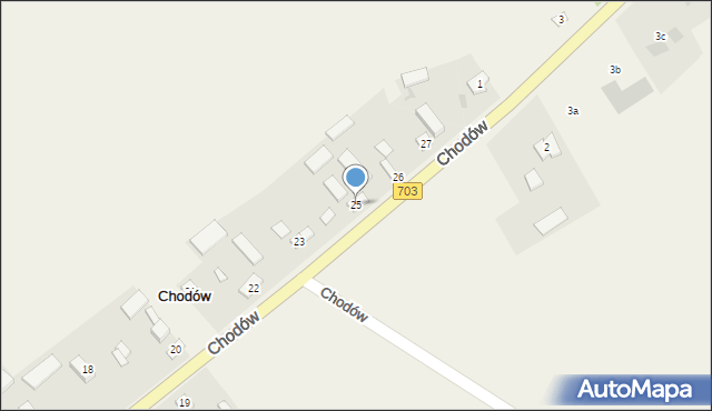 Chodów, Chodów, 25, mapa Chodów