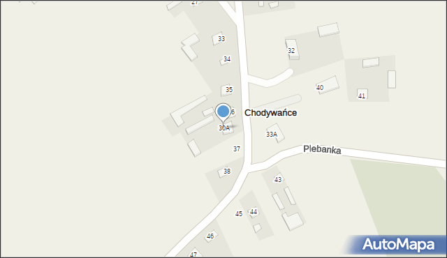 Chodywańce, Chodywańce, 30A, mapa Chodywańce