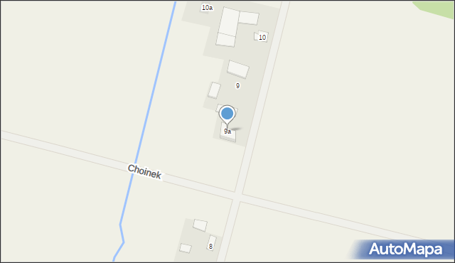 Choinek, Choinek, 9a, mapa Choinek