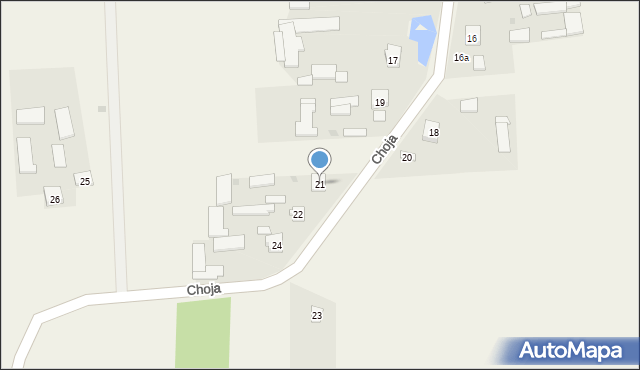 Choja, Choja, 21, mapa Choja