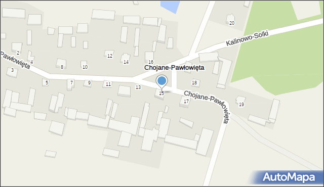 Chojane-Pawłowięta, Chojane-Pawłowięta, 15, mapa Chojane-Pawłowięta