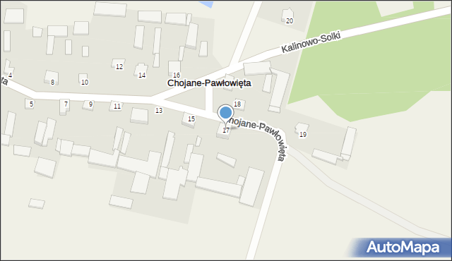 Chojane-Pawłowięta, Chojane-Pawłowięta, 17, mapa Chojane-Pawłowięta