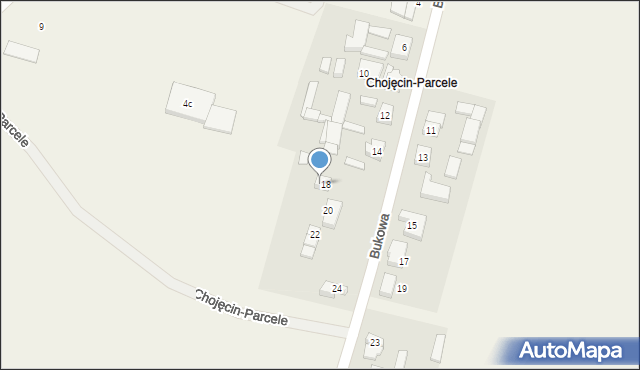 Chojęcin, Chojęcin-Parcele, 29, mapa Chojęcin