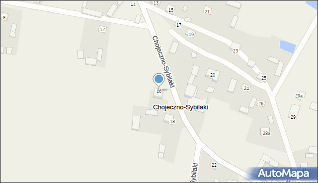 Chojeczno-Sybilaki, Chojeczno-Sybilaki, 16, mapa Chojeczno-Sybilaki