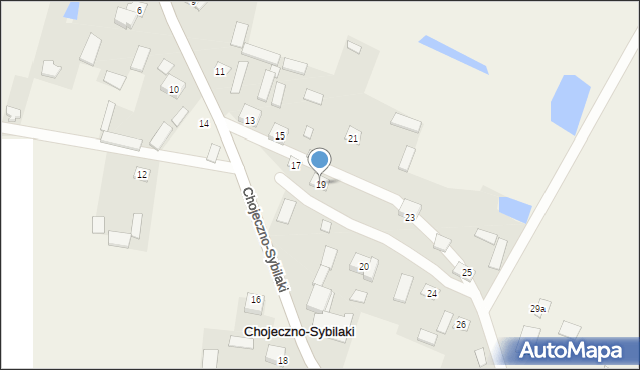 Chojeczno-Sybilaki, Chojeczno-Sybilaki, 19, mapa Chojeczno-Sybilaki