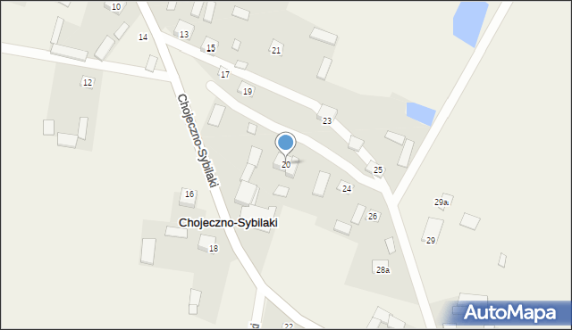 Chojeczno-Sybilaki, Chojeczno-Sybilaki, 20, mapa Chojeczno-Sybilaki