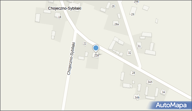 Chojeczno-Sybilaki, Chojeczno-Sybilaki, 22a, mapa Chojeczno-Sybilaki