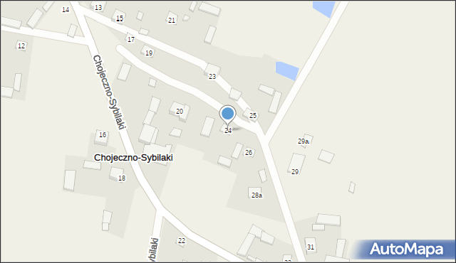 Chojeczno-Sybilaki, Chojeczno-Sybilaki, 24, mapa Chojeczno-Sybilaki