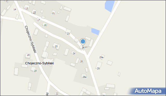 Chojeczno-Sybilaki, Chojeczno-Sybilaki, 25, mapa Chojeczno-Sybilaki