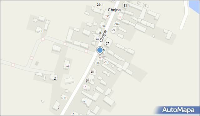 Chojna, Chojna, 21, mapa Chojna