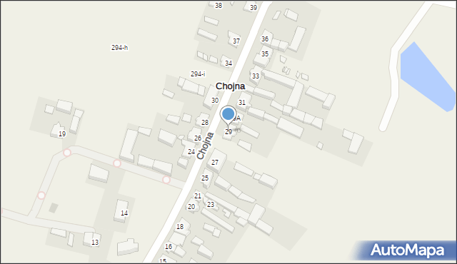 Chojna, Chojna, 29, mapa Chojna