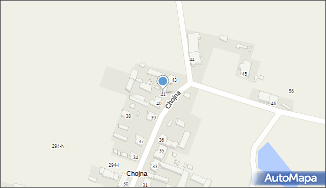 Chojna, Chojna, 41, mapa Chojna