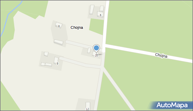 Chojna, Chojna, 10, mapa Chojna