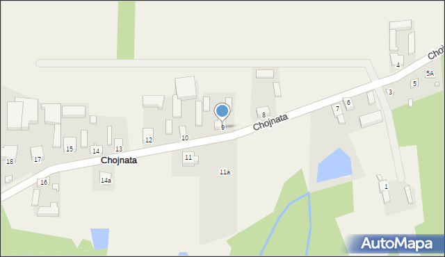 Chojnata, Chojnata, 9, mapa Chojnata