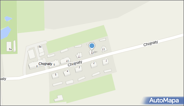 Chojnaty, Chojnaty, 12, mapa Chojnaty