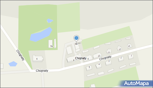 Chojnaty, Chojnaty, 8a, mapa Chojnaty