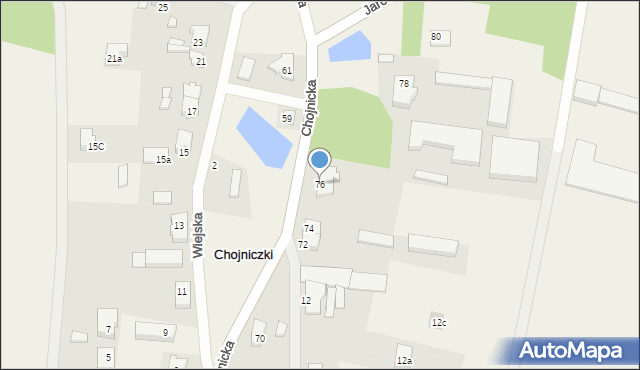 Chojniczki, Chojnicka, 76, mapa Chojniczki