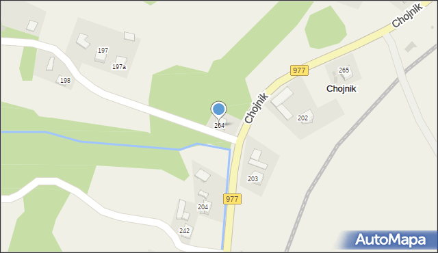 Chojnik, Chojnik, 264, mapa Chojnik