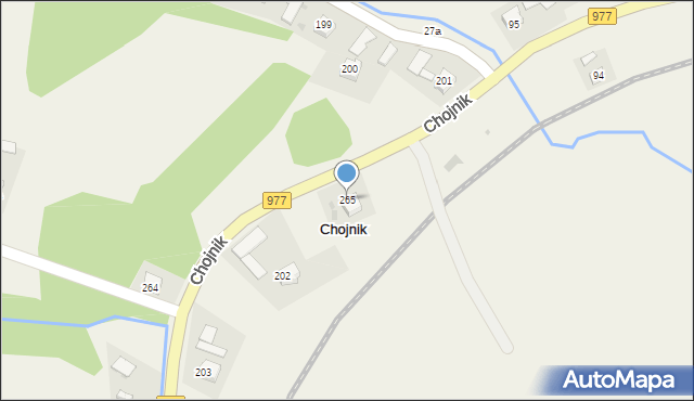 Chojnik, Chojnik, 265, mapa Chojnik