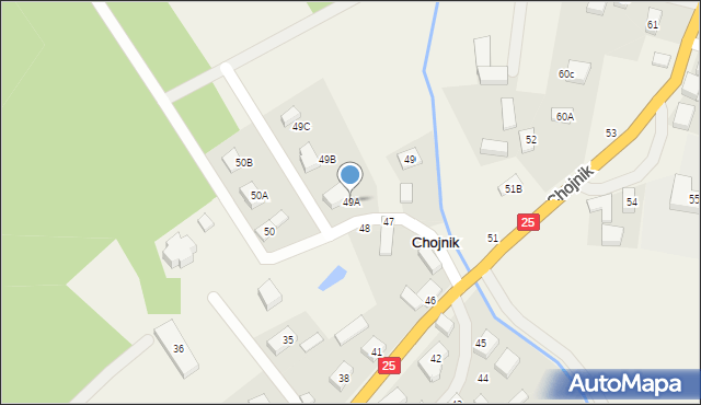 Chojnik, Chojnik, 49A, mapa Chojnik