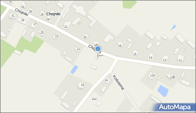 Chojniki, Chojniki, 17, mapa Chojniki