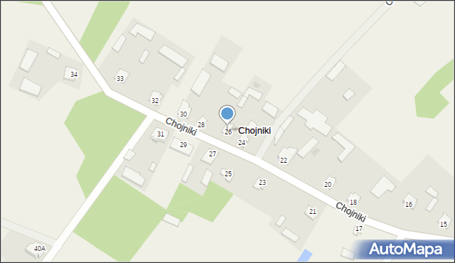 Chojniki, Chojniki, 26, mapa Chojniki