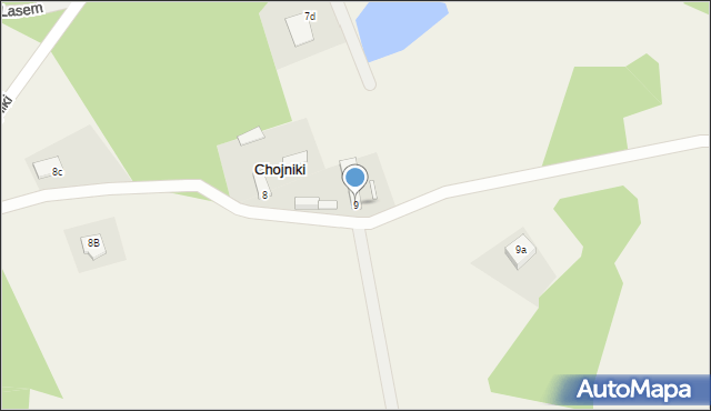 Chojniki, Chojniki, 9, mapa Chojniki