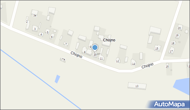 Chojno, Chojno, 10, mapa Chojno