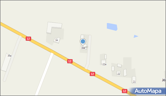 Chojno, Chojno, 34a, mapa Chojno