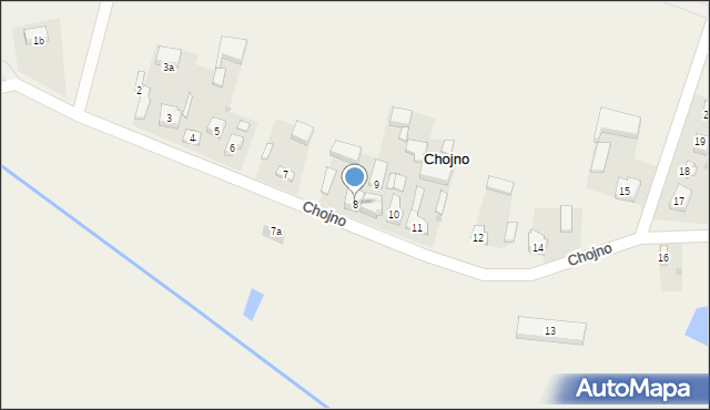 Chojno, Chojno, 8, mapa Chojno