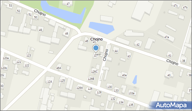 Chojno, Chojno, 127, mapa Chojno