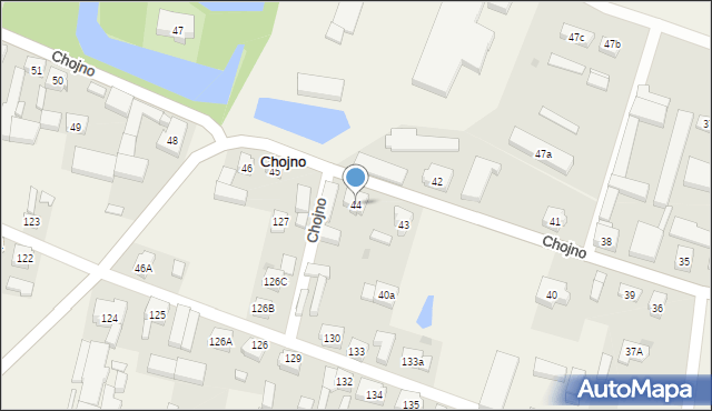 Chojno, Chojno, 44, mapa Chojno