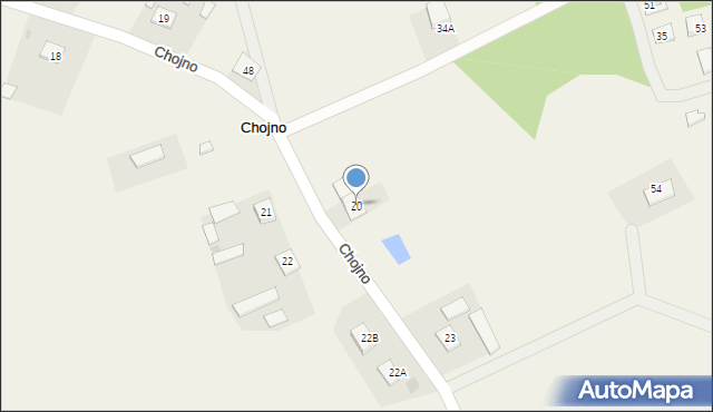 Chojno, Chojno, 20, mapa Chojno