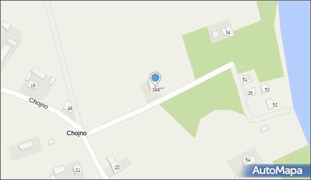 Chojno, Chojno, 34A, mapa Chojno