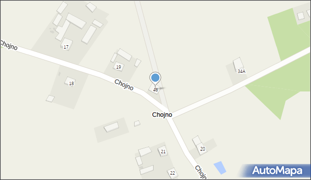 Chojno, Chojno, 48, mapa Chojno