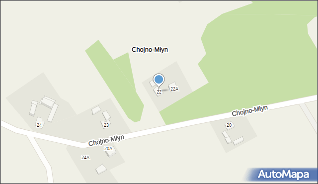 Chojno-Młyn, Chojno-Młyn, 22, mapa Chojno-Młyn