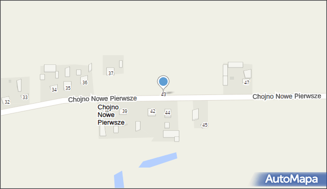 Chojno Nowe Pierwsze, Chojno Nowe Pierwsze, 43, mapa Chojno Nowe Pierwsze