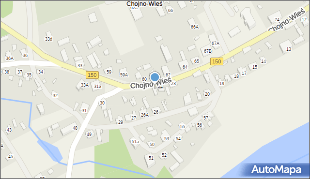 Chojno-Wieś, Chojno-Wieś, 25, mapa Chojno-Wieś