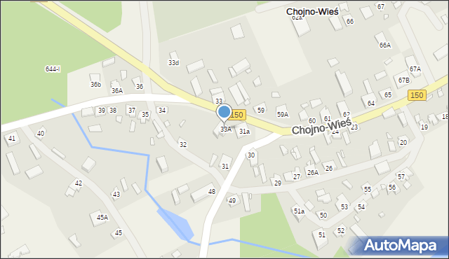 Chojno-Wieś, Chojno-Wieś, 33A, mapa Chojno-Wieś