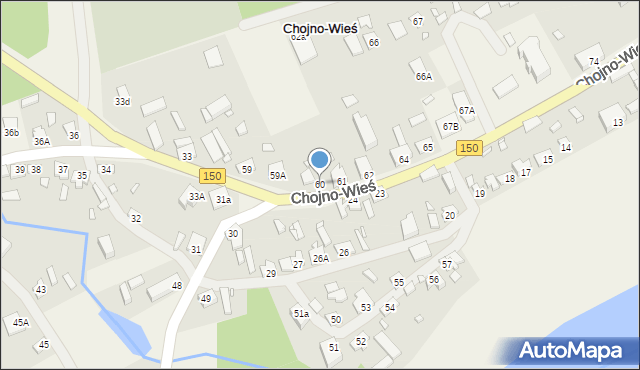 Chojno-Wieś, Chojno-Wieś, 60, mapa Chojno-Wieś