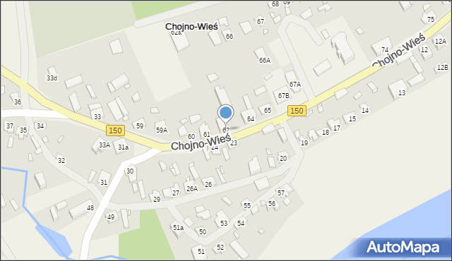 Chojno-Wieś, Chojno-Wieś, 62, mapa Chojno-Wieś