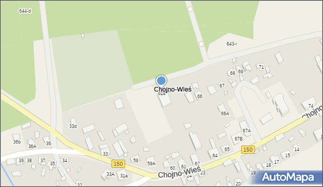 Chojno-Wieś, Chojno-Wieś, 62a, mapa Chojno-Wieś