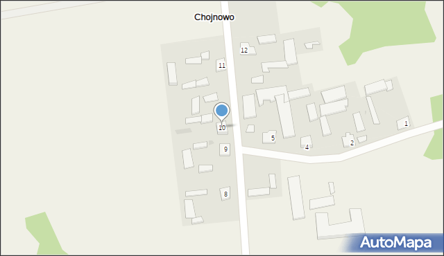 Chojnowo, Chojnowo, 10, mapa Chojnowo