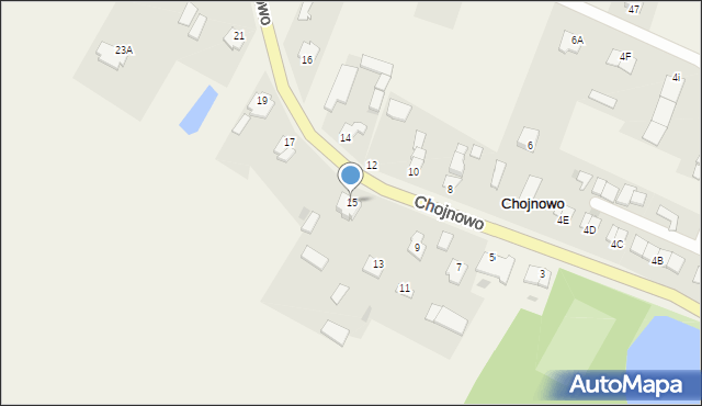 Chojnowo, Chojnowo, 15, mapa Chojnowo